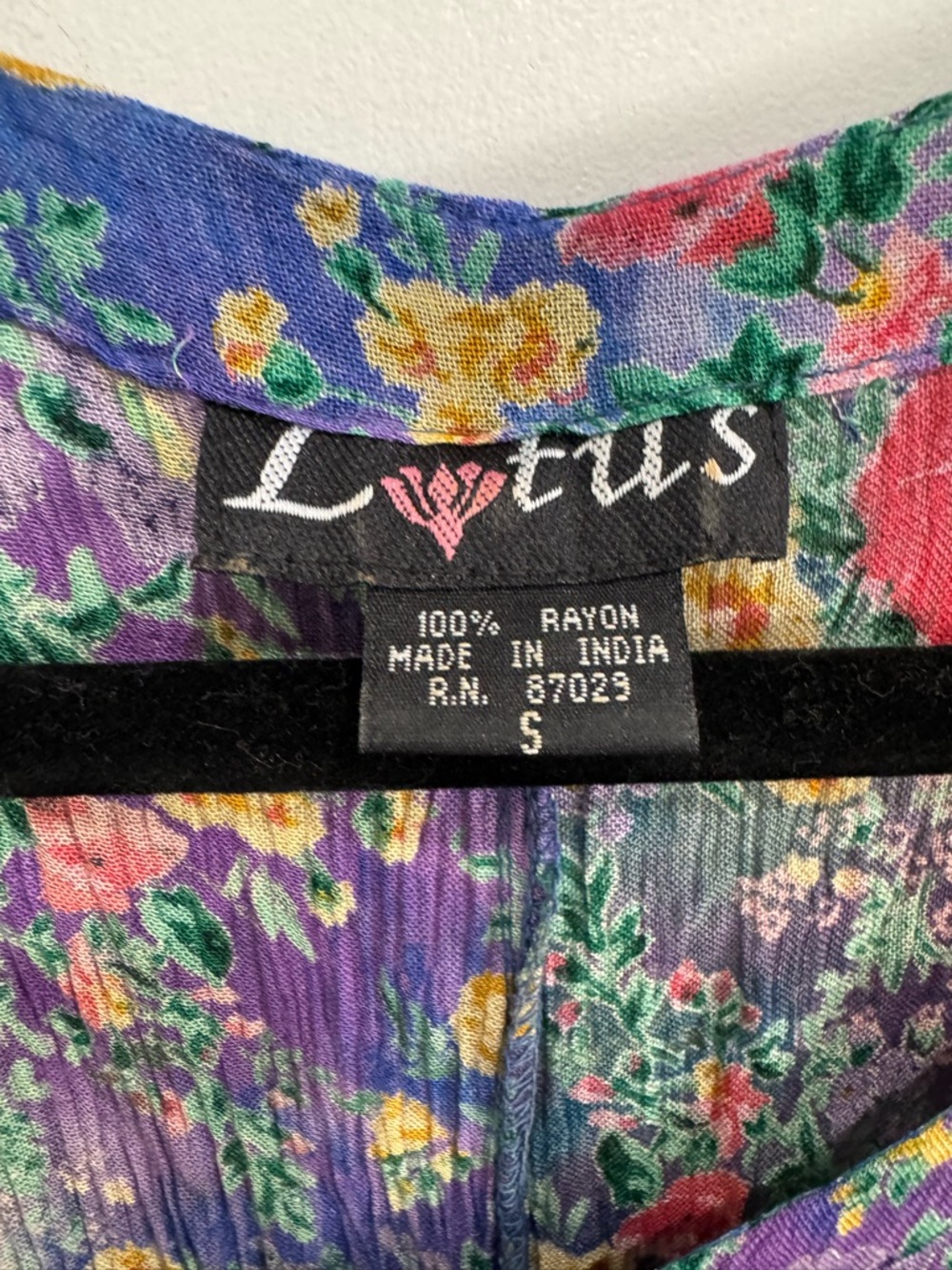 Floral V-Neck Maxi Dress in Purple & Green - Picture 4 of 4